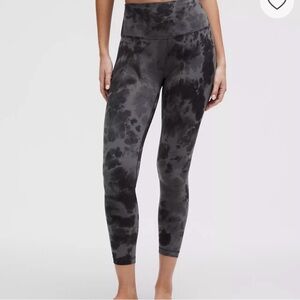 Lululemon Athletica Align High-Rise Pant 25" Size 12 Tie Dye Grey